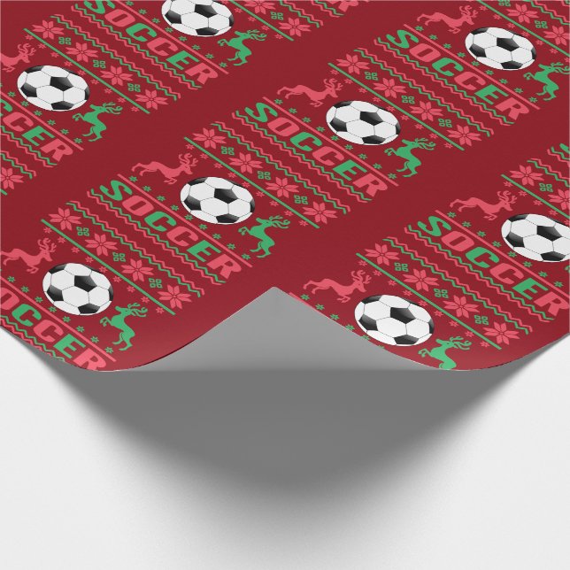 Papel De Regalo Dulce navideño de fútbol (Esquina)