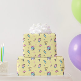 Papel De Regalo Dulce Pastel Kawaii Amarillo