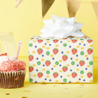 Papel De Regalo Dulce Patrón de Fresa