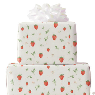 Papel De Regalo Dulce Patrón de Fresa Lindo