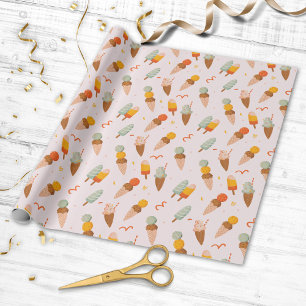 Papel De Regalo Dulce Patrón de Helado de Verano