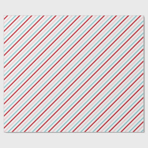 Papel De Regalo Dulce Raya de Caramelo Rojo Rosa Azul Fiesta/Cumpl