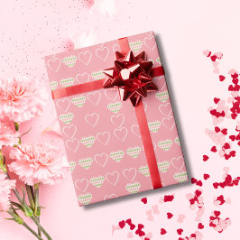 Papel De Regalo Dulce San Valentín Argyle Corazones