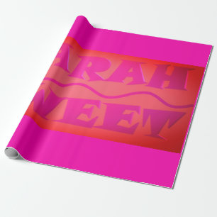 Papel De Regalo Dulce Sarah colores cálidos rosa y naranja quemado