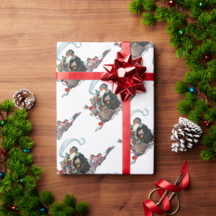 Papel De Regalo Dulce y viejo duende de Navidad, Jessie Willcox Sm