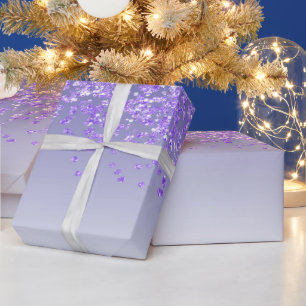 Papel De Regalo Dulces 16 Glam Caída Purpurina