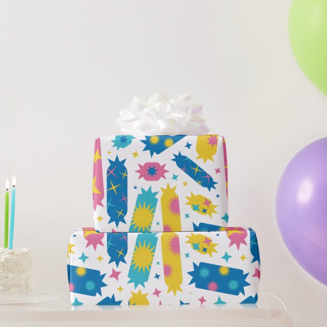 Papel De Regalo Dulces caramelos. (Regalos de fiesta)