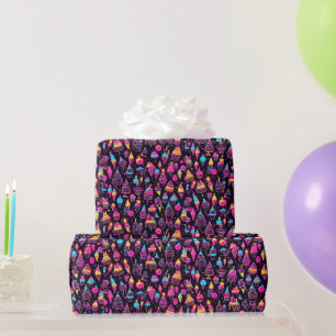 Papel De Regalo Dulces de cumpleaños neones