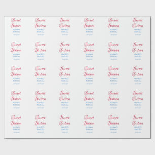 Papel De Regalo Dulces dieciséis nombre rosa fecha caligrafía boho