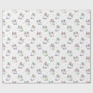 Papel De Regalo Dulces fantasmas corbata de lazo sombreros Hallowe