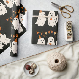 Papel De Regalo Dulces Fantasmas de Halloween Parte 