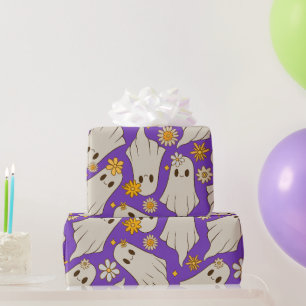 Papel De Regalo Dulces Fantasmas Halloween 