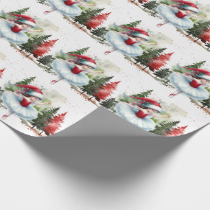 Papel De Regalo Dulces Navidades Ballerina Chica en un bosque de p