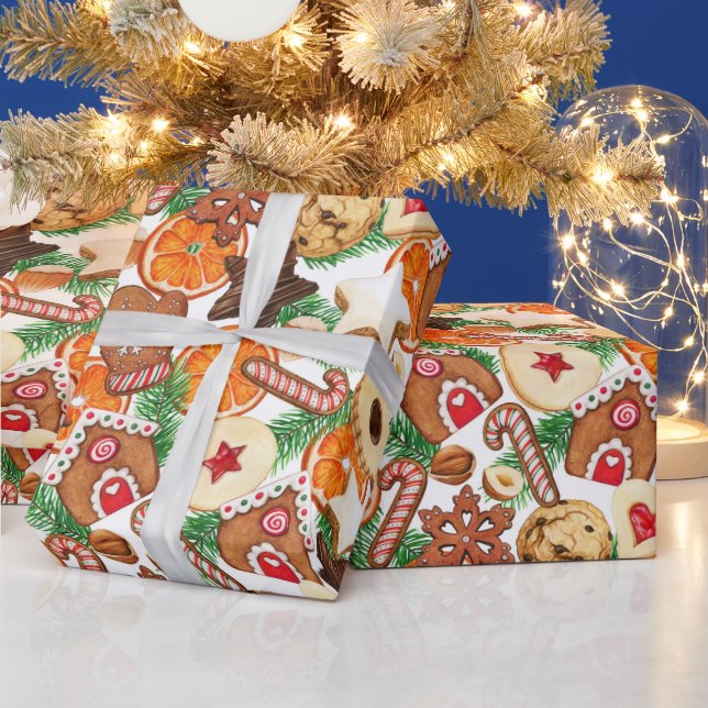 Papel De Regalo Dulces Navideños  (Vacaciones)
