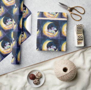 Papel De Regalo Dulces Sueños Dragón y Fiesta de Bienvenida de Beb