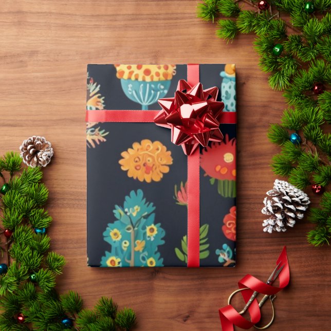 Papel De Regalo Dulces y flores de colores (Regalo de vacaciones)