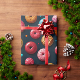 Papel De Regalo Dulces y flores de colores