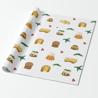 Papel De Regalo Dulces y muérdago del navidad