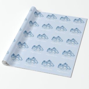 Papel De Regalo Dulces zapatos azules Baby Shower de niños
