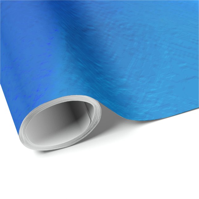 Papel De Regalo Dunas metálicas en tonos de azul intenso (Esquina del rollo)