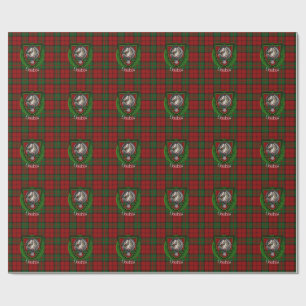 Papel De Regalo Dunbar Scottish Clan Tartán y Escudo