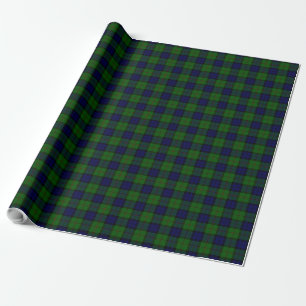 Papel De Regalo Dundas tartán azul verde a cuadros