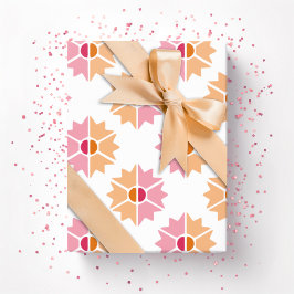 Papel De Regalo Duo Starburst en Rosa y Naranja