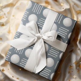 Papel De Regalo Dusty Blue Golf Ball y Tee Gift
