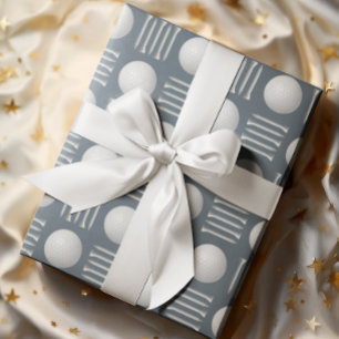 Papel De Regalo Dusty Blue Golf Ball y Tee Gift