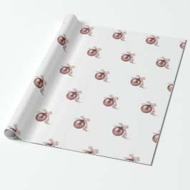 PAPEL DE REGALO DUSTY ROSE HOLIDAY ORNAMENT WRAPPING PAPER
