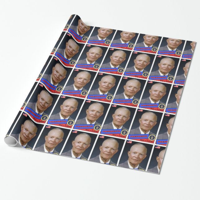 Papel De Regalo Dwight D. Tarjeta de béisbol Eisenhower (Desenrollado)