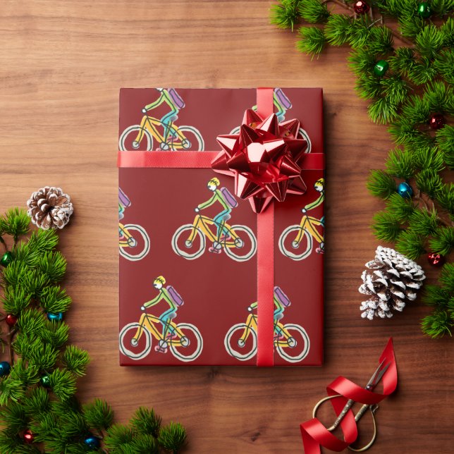 Papel De Regalo E-Bike Stickman (Regalo de vacaciones)