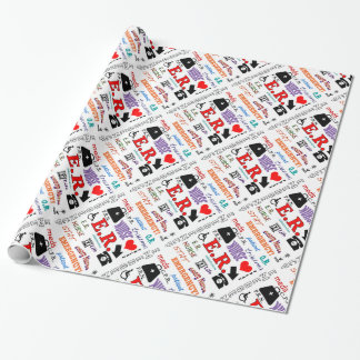 Papel De Regalo E.R. Nube Enfermera-Colorida de la palabra