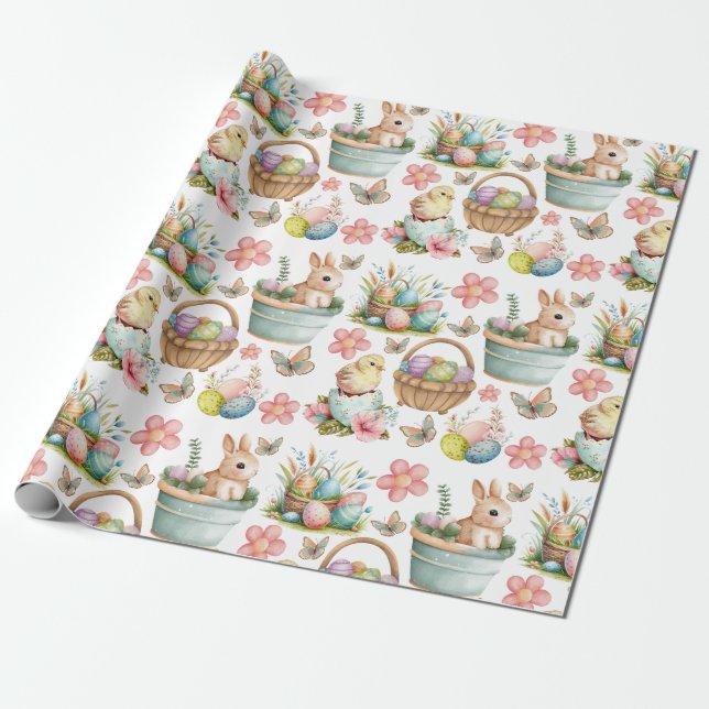 Papel De Regalo Easter Springtime (Desenrollado)