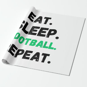 Papel De Regalo Eat Sleep Football Repetir El Estúpido Estúpido Fú