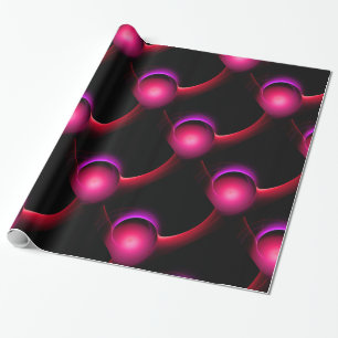 Papel De Regalo ECLIPSE Fuchsia vibrante, rosa, rojo, negro