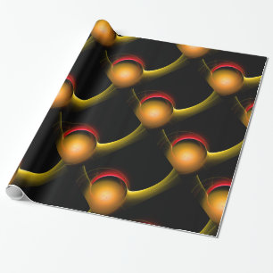 Papel De Regalo ECLIPSE Rojo vibrante amarillo negro