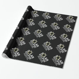 Papel De Regalo Eclipse Total de Sol - fecha y ubicación personali