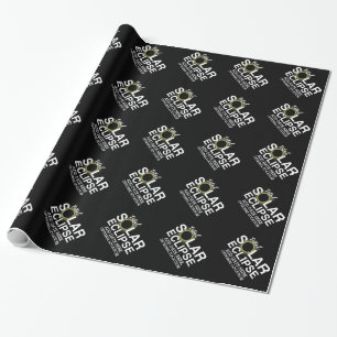 Papel De Regalo Eclipse Total de Sol - fecha y ubicación personali