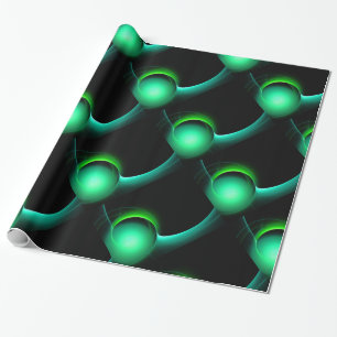 Papel De Regalo ECLIPSE Verde negro vibrante