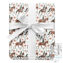 Papel de regalo ecuestre