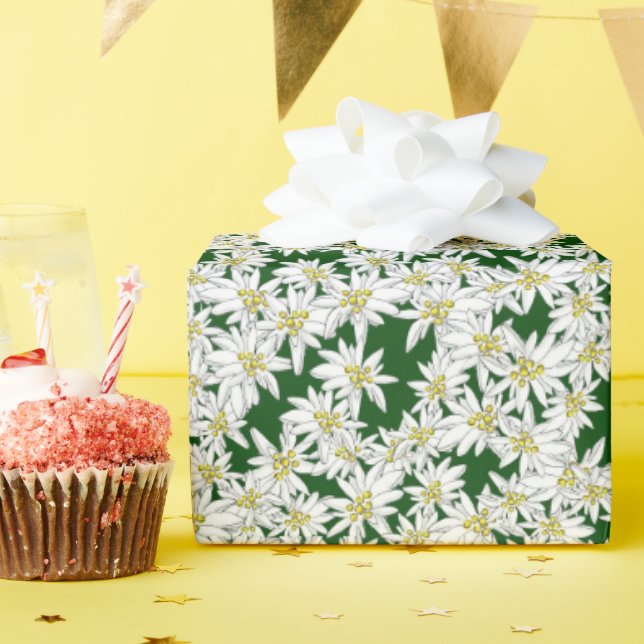 Papel De Regalo Edelweiss Sonido Musical Alpino Floral (Fiesta de cumpleaños )