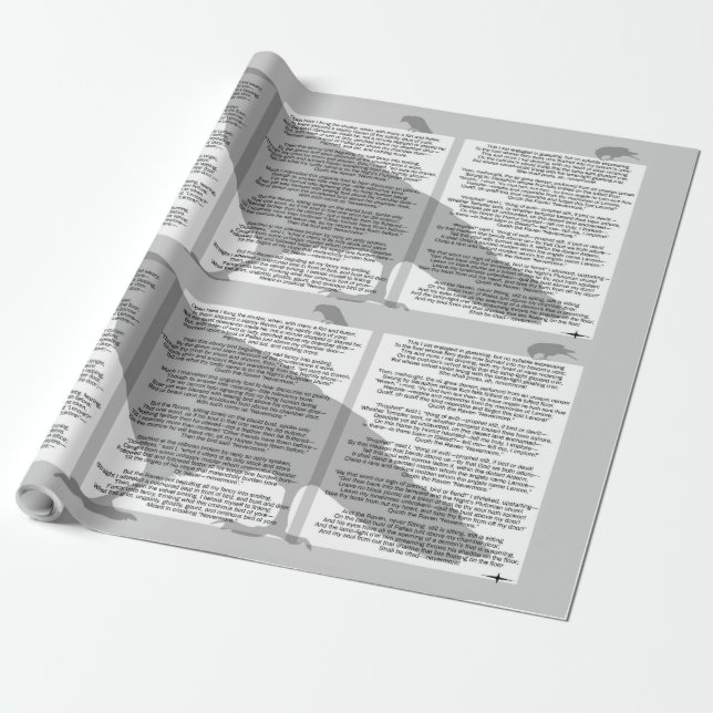 Papel De Regalo Edgar Allan Poe The Raven (Desenrollado)
