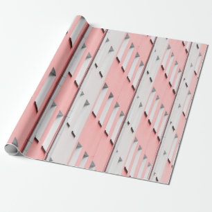 PAPEL DE REGALO EDIFICIO DE CONCRETO BLANCO Y ROSA
