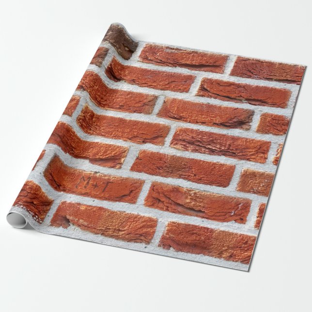 Papel De Regalo Edificio de fondo de pared de ladrillo (Desenrollado)