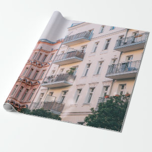 PAPEL DE REGALO EDIFICIOS BLANCOS Y RODORES