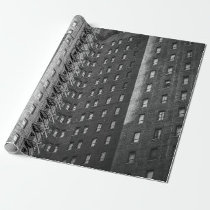 PAPEL DE REGALO EDIFICIOS DE CONCRETO NEGRO Y GRIS