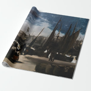 Papel De Regalo Edouard Manet - El puerto de Boulogne a la luz de