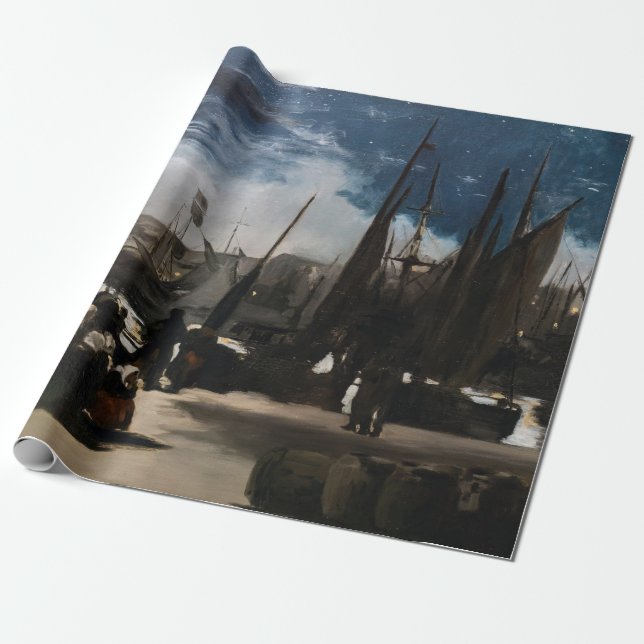 Papel De Regalo Edouard Manet - El puerto de Boulogne a la luz de  (Desenrollado)