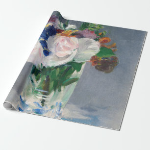 Papel De Regalo Edouard Manet - Flores en un jarrón de cristal